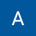 Blue square with a white letter 'A' in the center