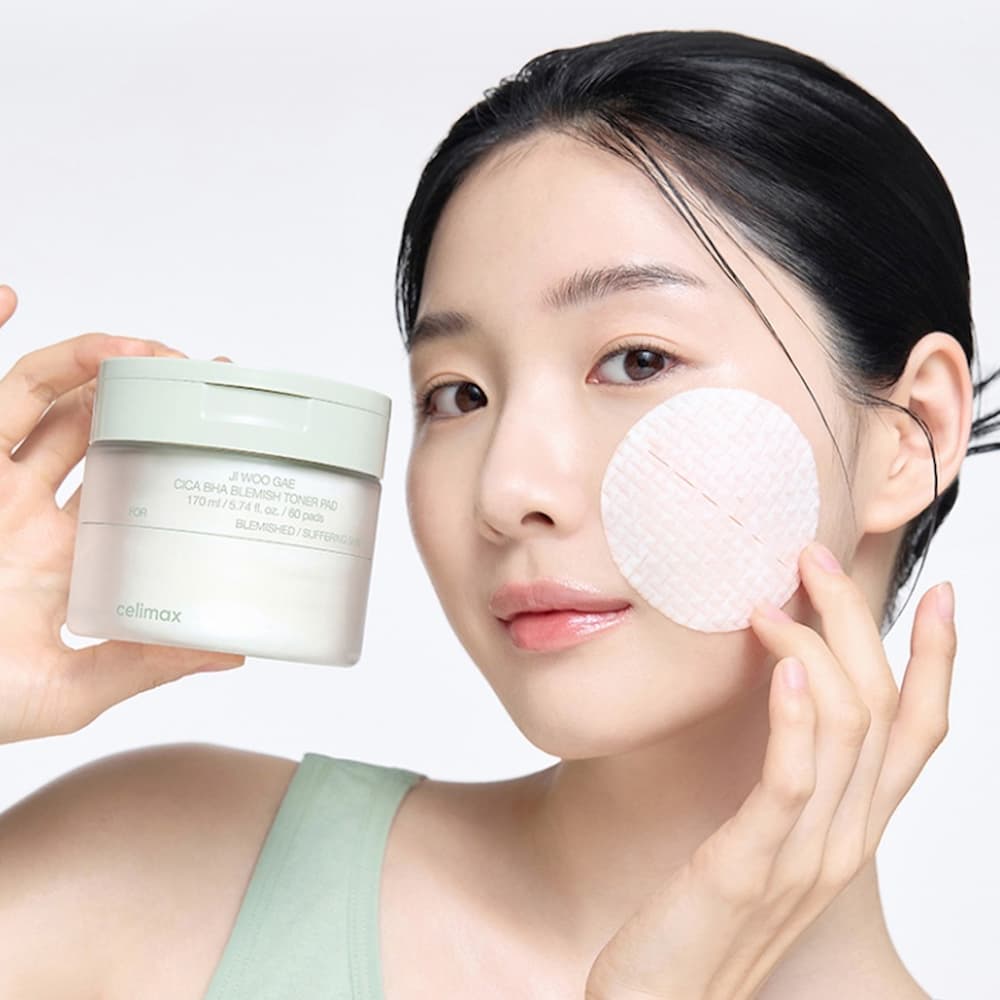 CELIMAX Ji Woo Gae Cica BHA Blemish Toner Pad 60pcs - BelluBeauty