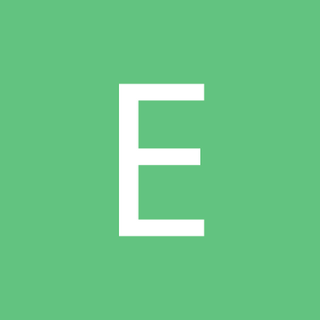 White letter 'E' on a green background