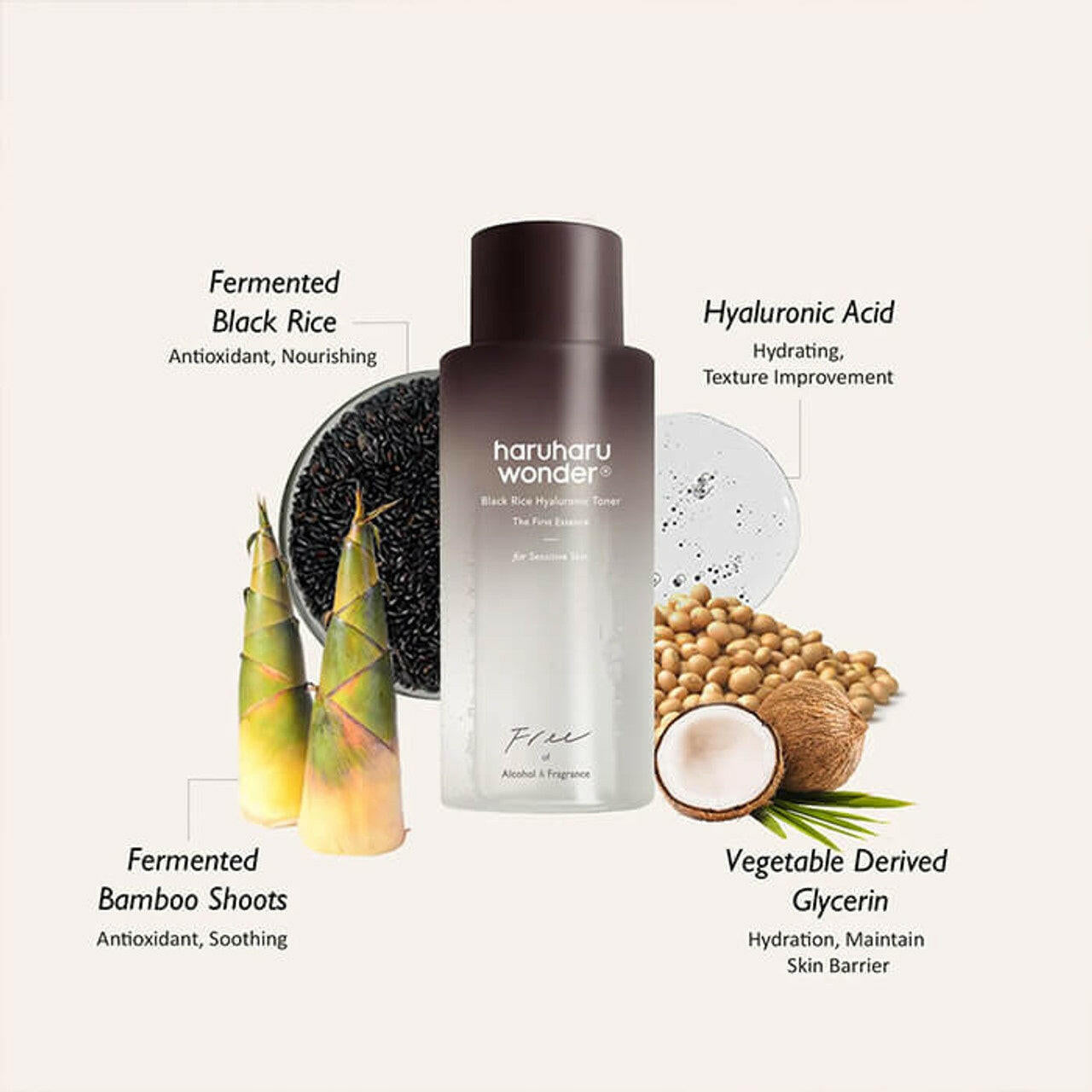 HARUHARU WONDER Black Rice Hyaluronic Toner For Sensitive Skin 150ml - bellubeauty