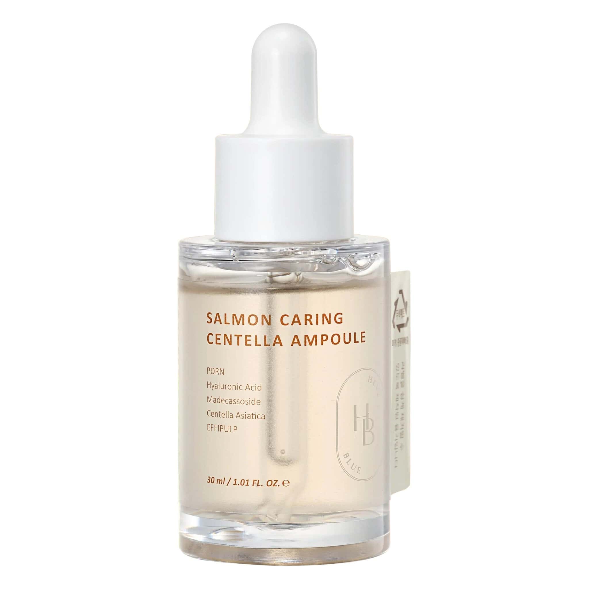 HEVEBLUE Salmon Caring Centella Ampoule 30ml - bellubeauty