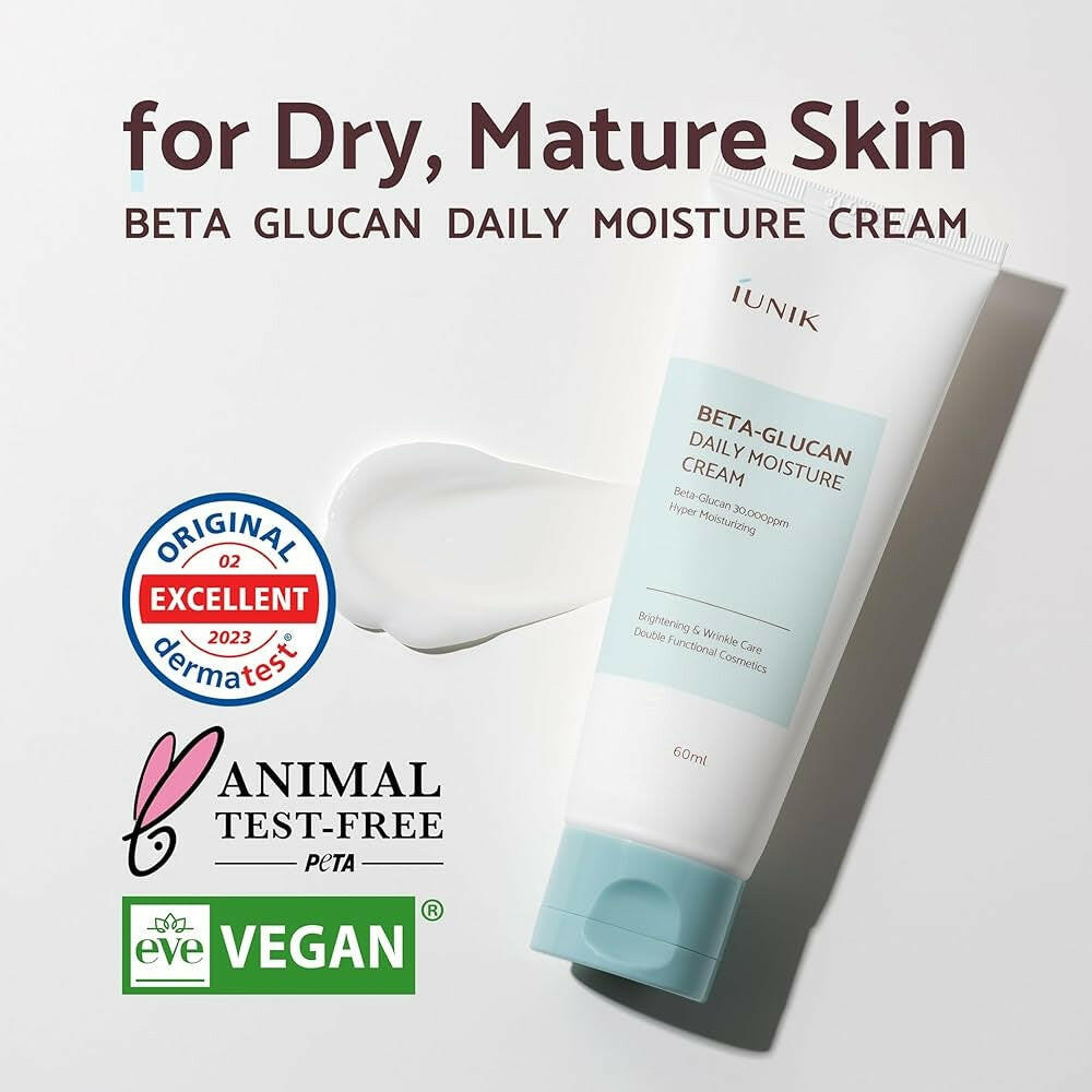 IUNIK Beta-Glucan Daily Moisture Cream 60ml - bellubeauty