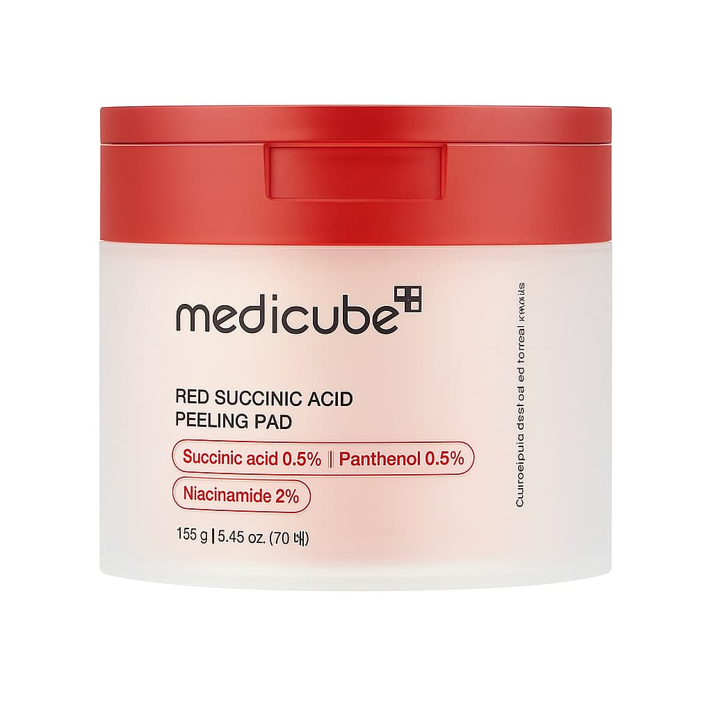 MEDICUBE Red Succinic Acid Peeling Pad 70pcs - bellubeauty