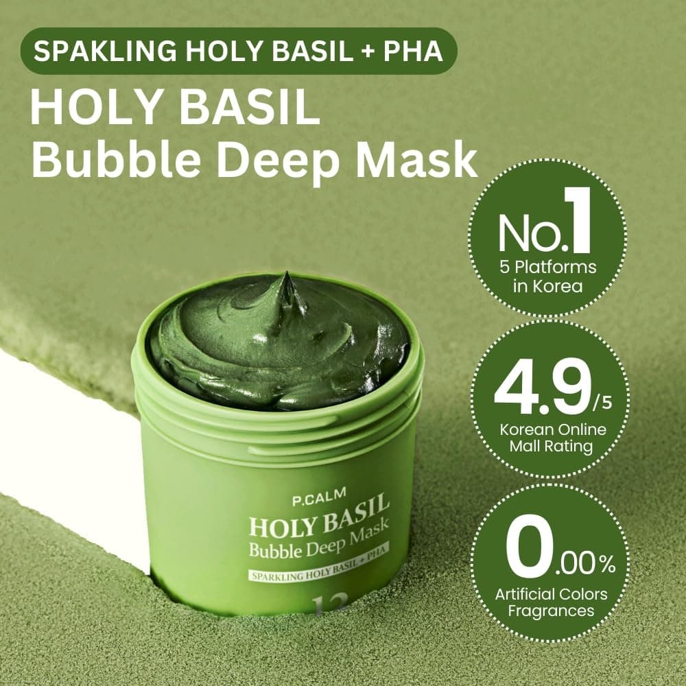 P.CALM Holy Basil Bubble Deep Mask 90g - bellubeauty