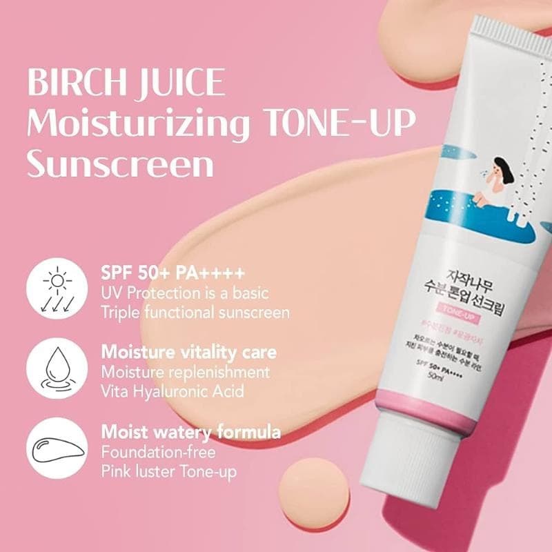 ROUND LAB Birch Juice Moisturizing Tone Up Sunscreen 50ml SPF50+ - BelluBeauty