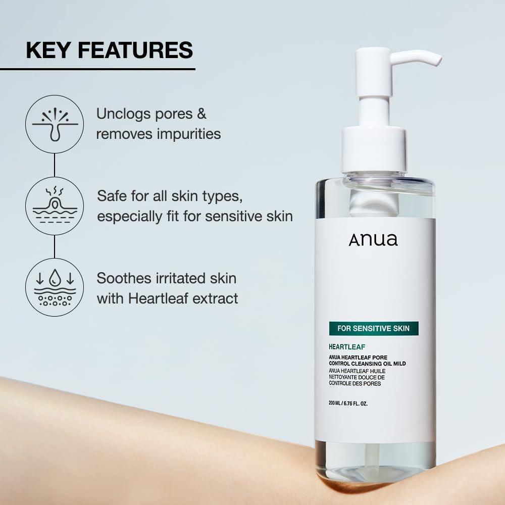 ANUA Heartleaf Pore Control Cleansing Oil 200ml - bellubeauty