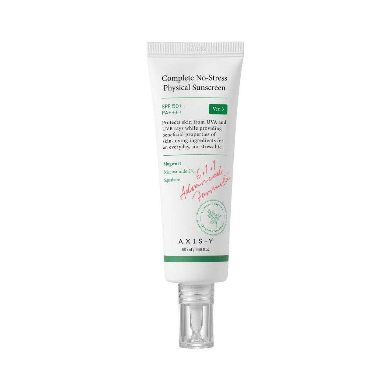 AXIS-Y Complete No-Stress Physical Sunscreen 50ml - bellubeauty