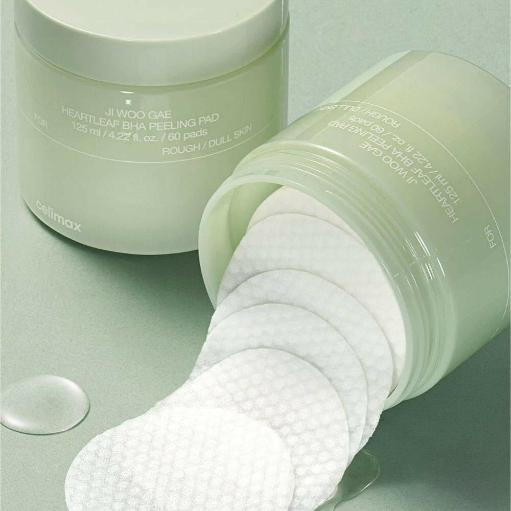 CELIMAX Ji Woo Gae Heartleaf BHA Peeling Pad 60pcs - bellubeauty