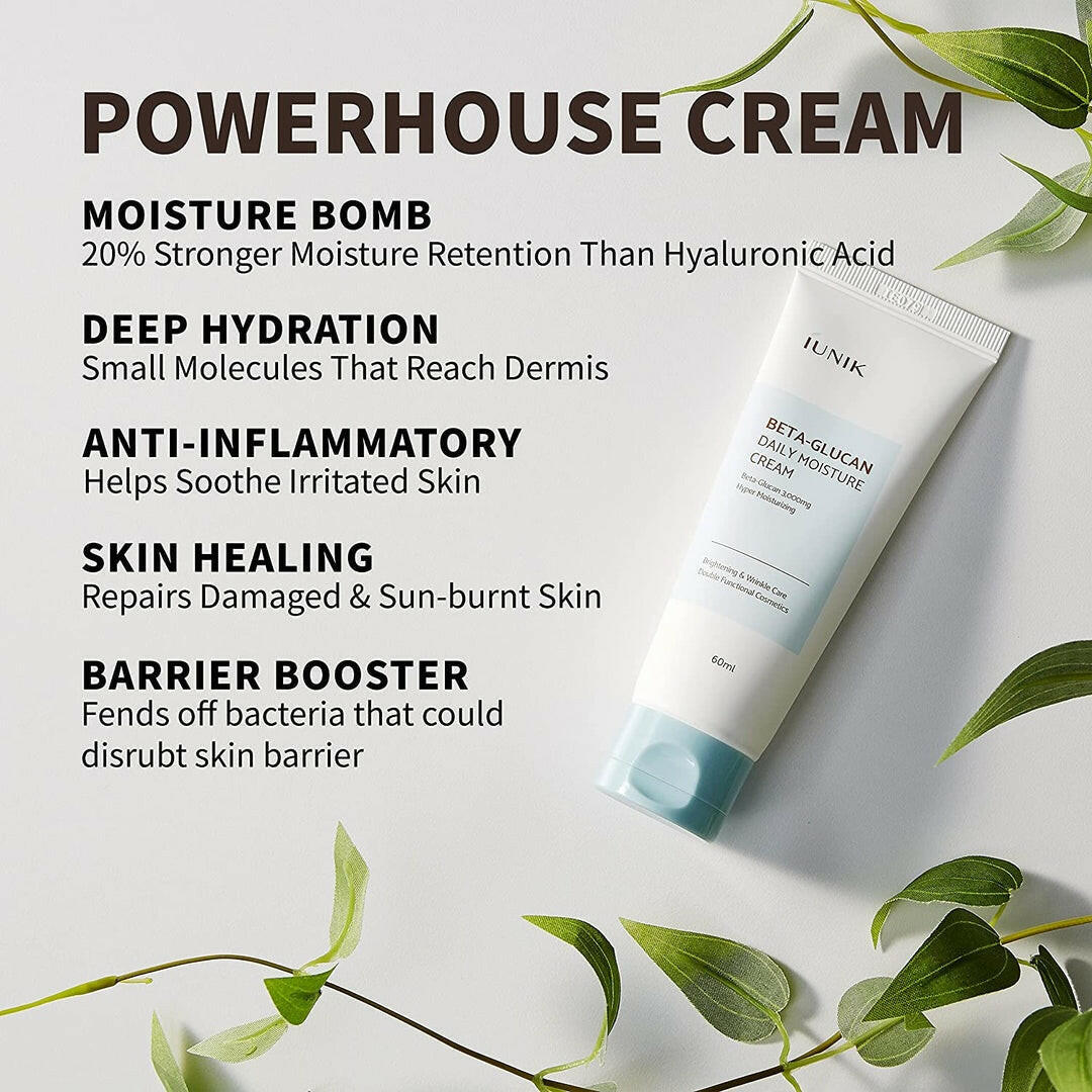 IUNIK Beta-Glucan Daily Moisture Cream 60ml - bellubeauty