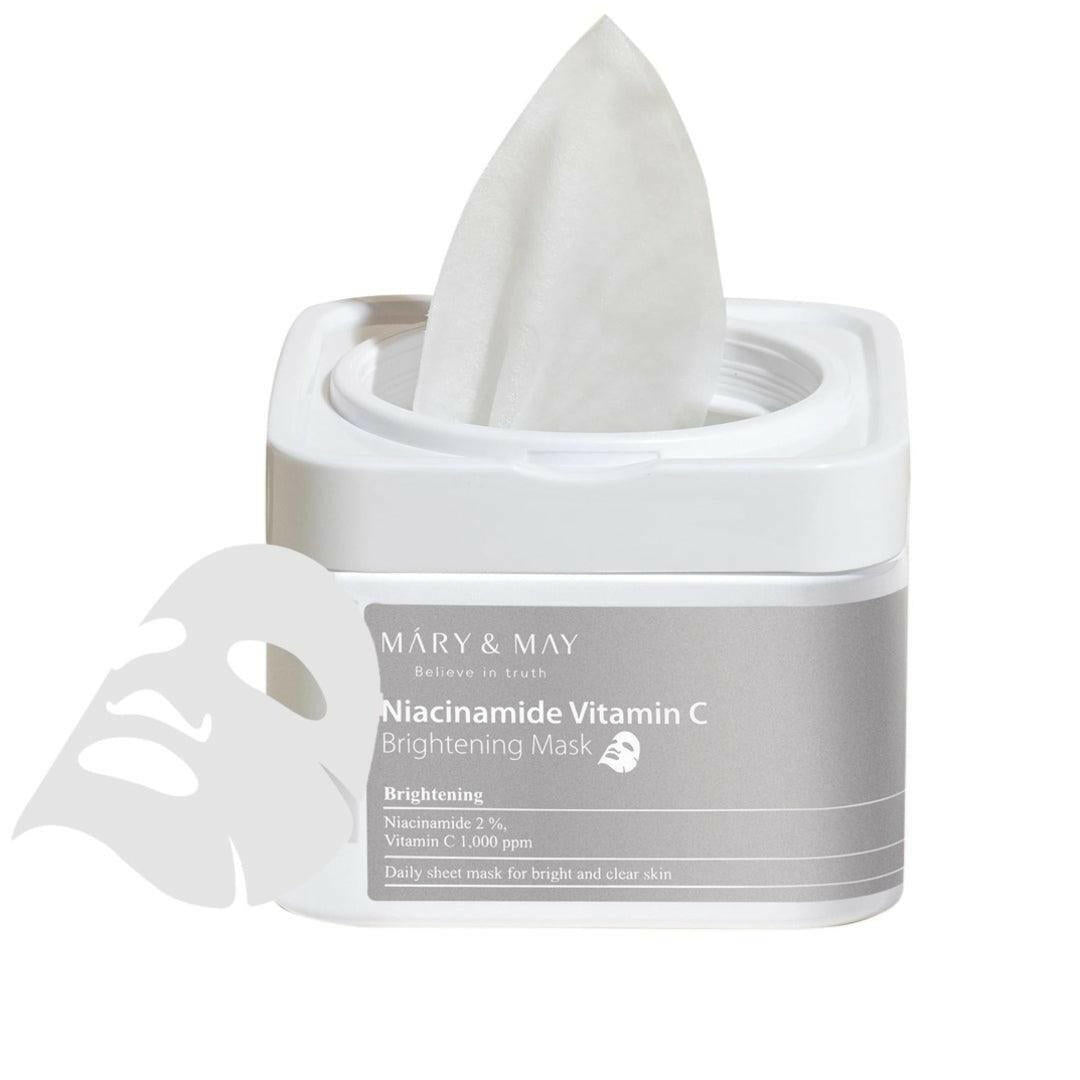 MARY&MAY Niacinamide Vitamin C Brightening Mask 30pcs - bellubeauty