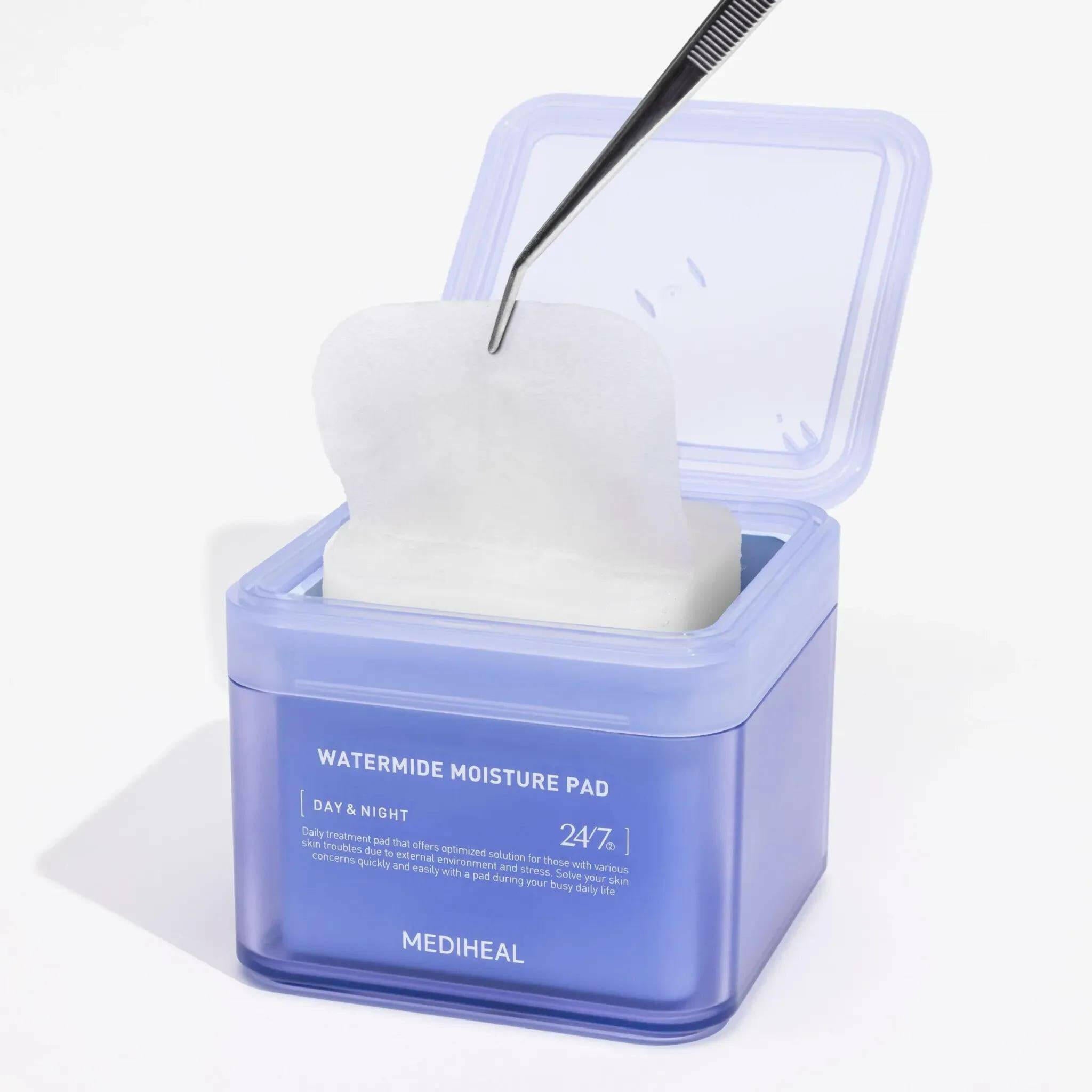 MEDIHEAL Watermide Moisture Pad 100pcs - bellubeauty