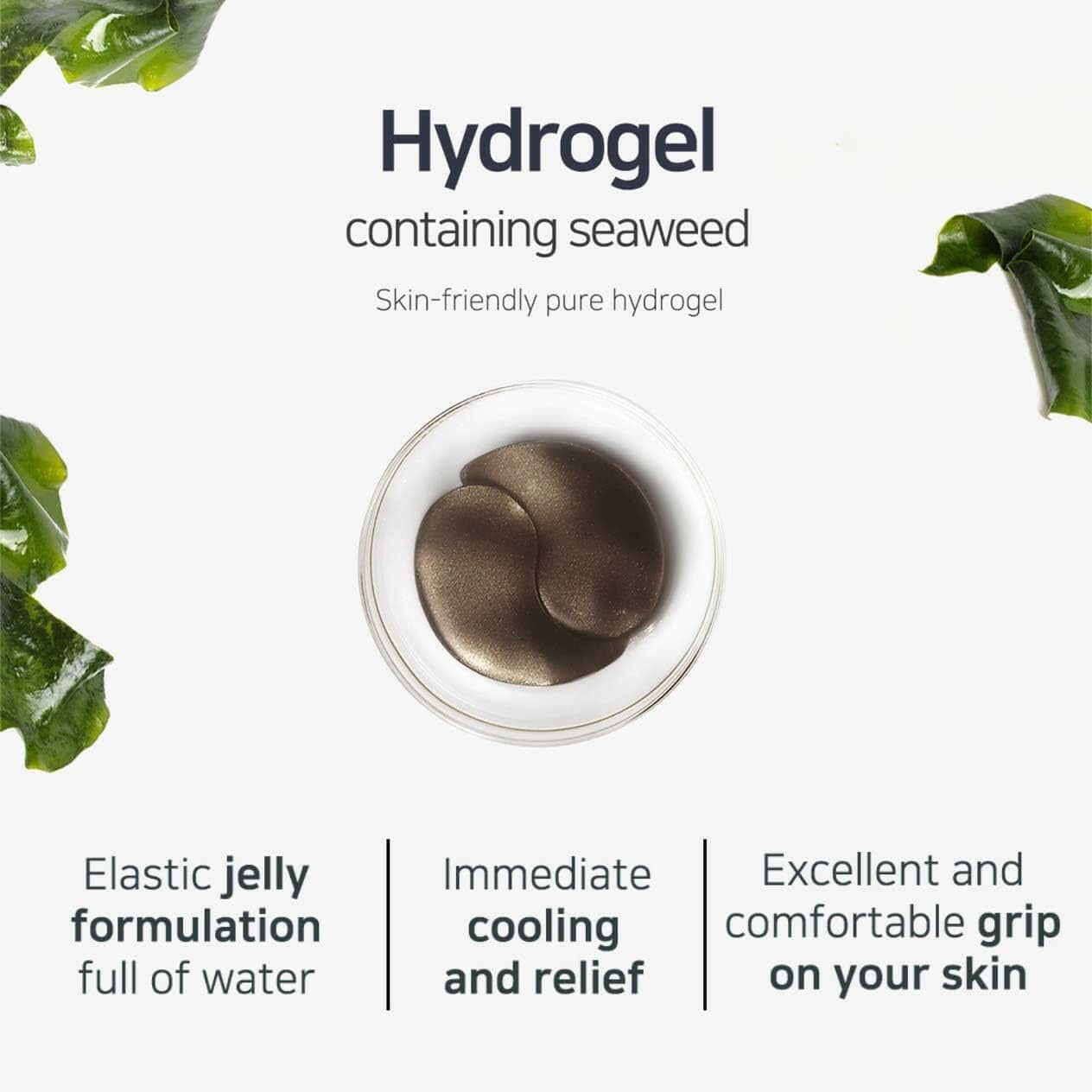 PETITFEE Black Pearl & Gold Hydrogel Eye Patch 60pcs - bellubeauty