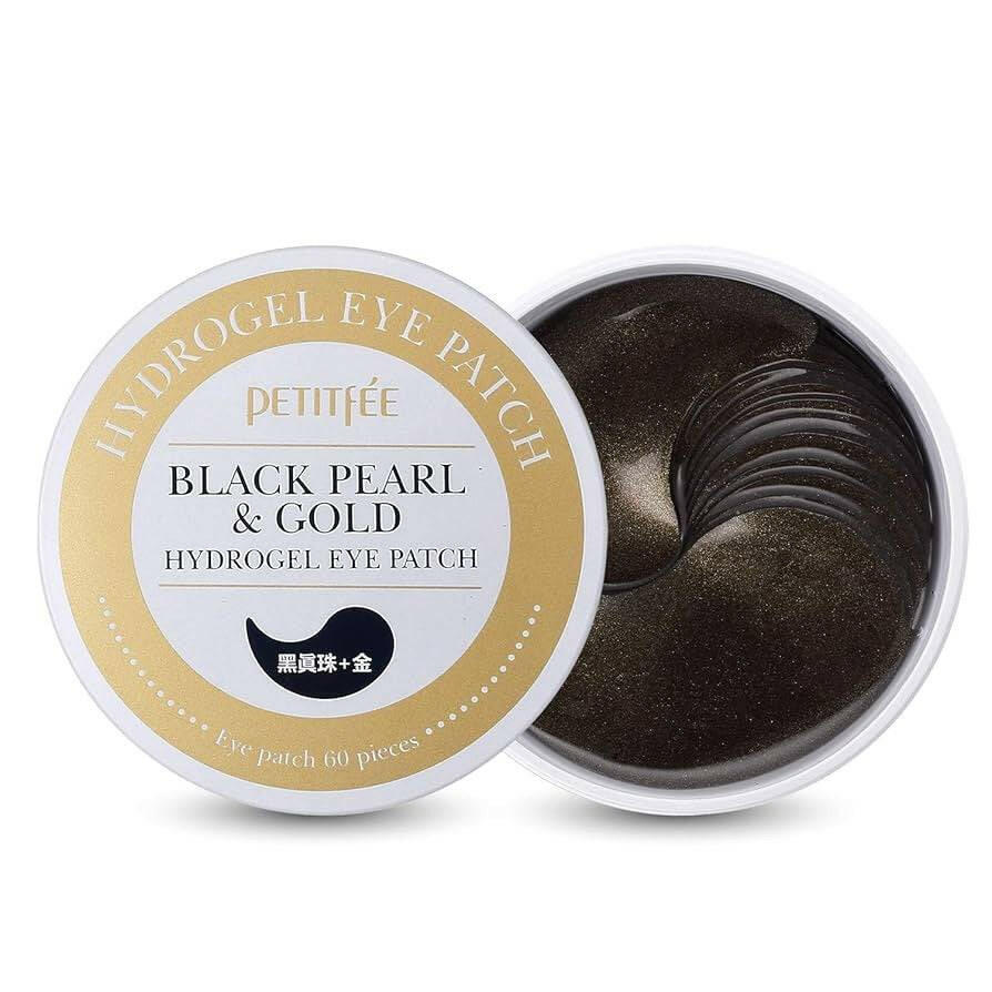 PETITFEE Black Pearl & Gold Hydrogel Eye Patch 60pcs - bellubeauty