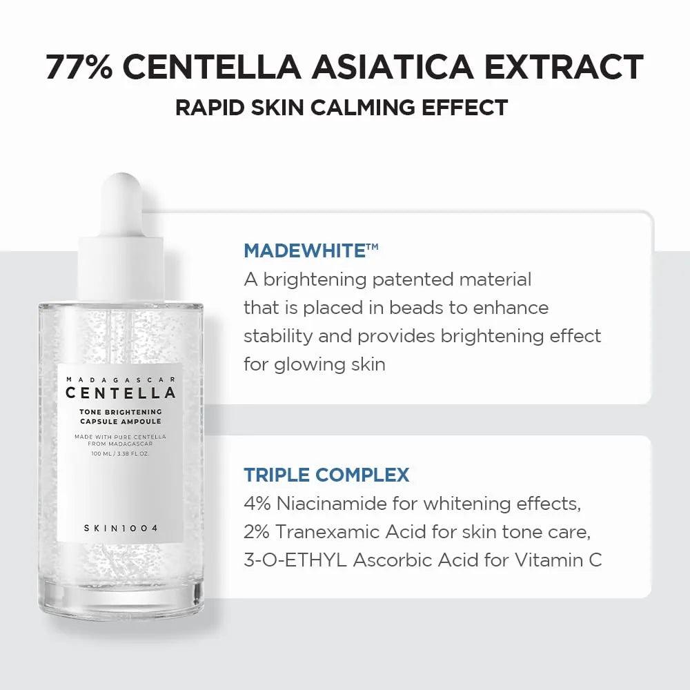 SKIN1004 Madagascar Centella Tone Brightening Capsule Ampoule 100ml - bellubeauty