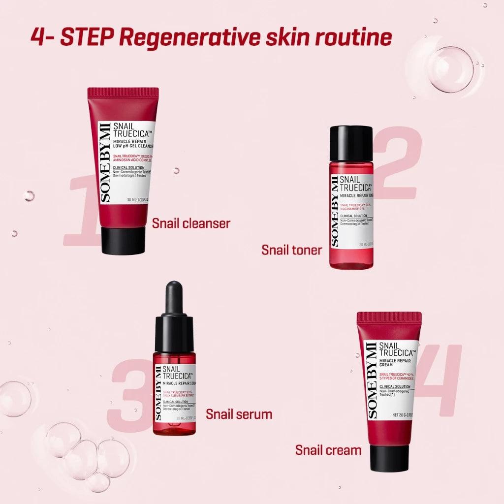SOME BY MI Snail Truecica Miracle Repair Starter Kit 4pcs - bellubeauty