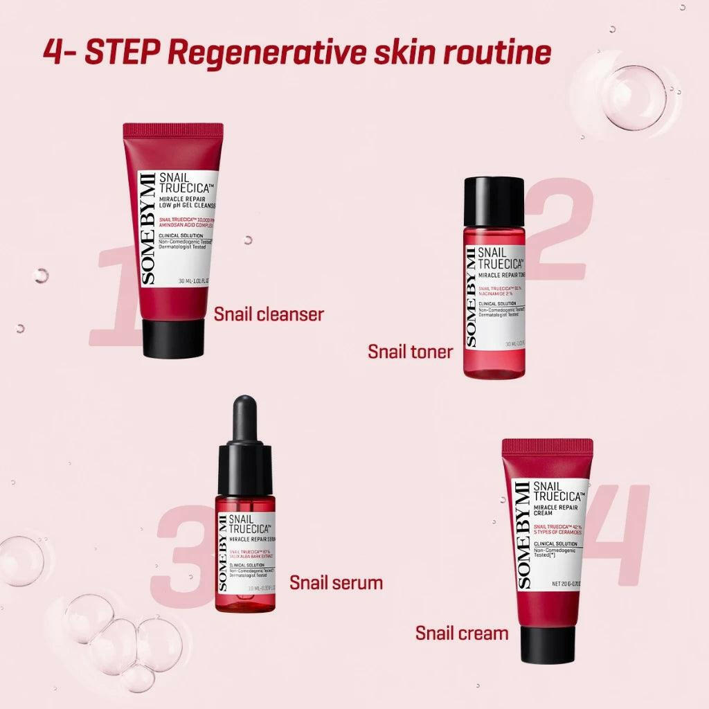 SOME BY MI Snail Truecica Miracle Repair Starter Kit 4pcs - bellubeauty