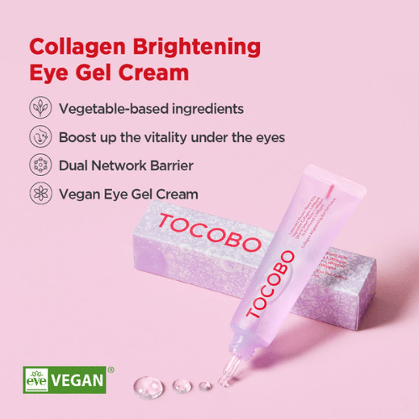TOCOBO Collagen Brightening Eye Gel Cream 30ml - BelluBeauty