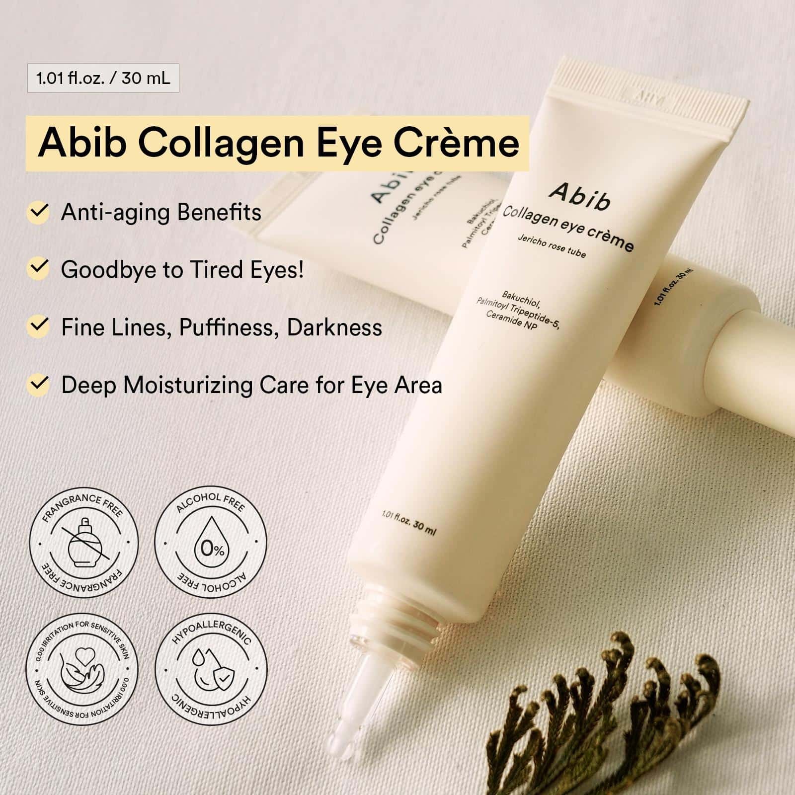 ABIB Collagen Eye Cream Jericho Rose Tube 30ml - bellubeauty