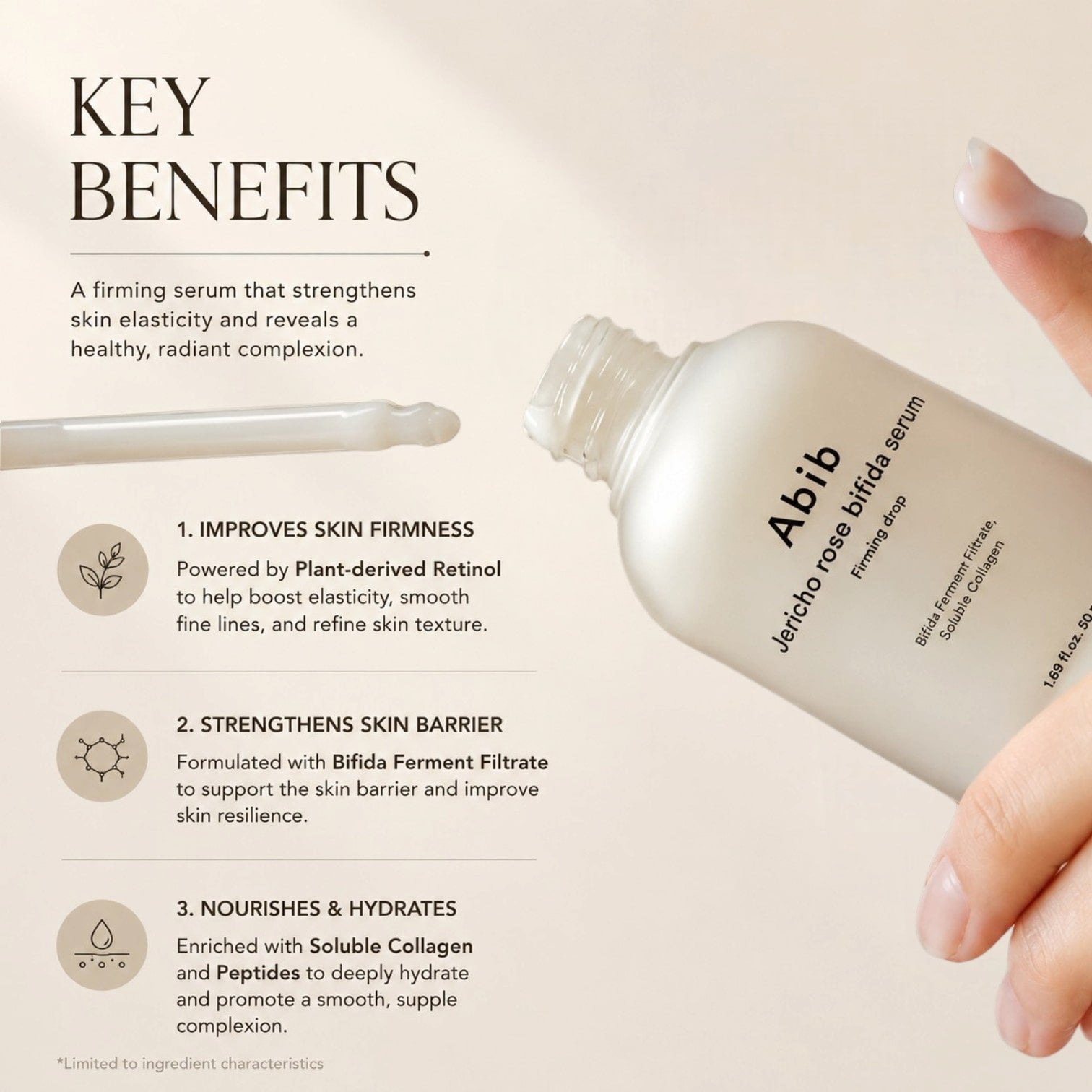 ABIB Jericho Rose Bifida Serum Firming Drop 50ml - BelluBeauty