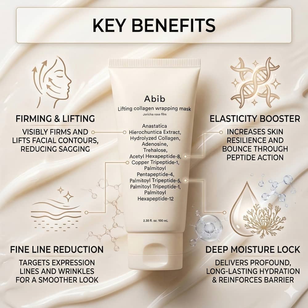 ABIB Lifting Collagen Wrapping Mask Jericho Rose Film 100ml - BelluBeauty