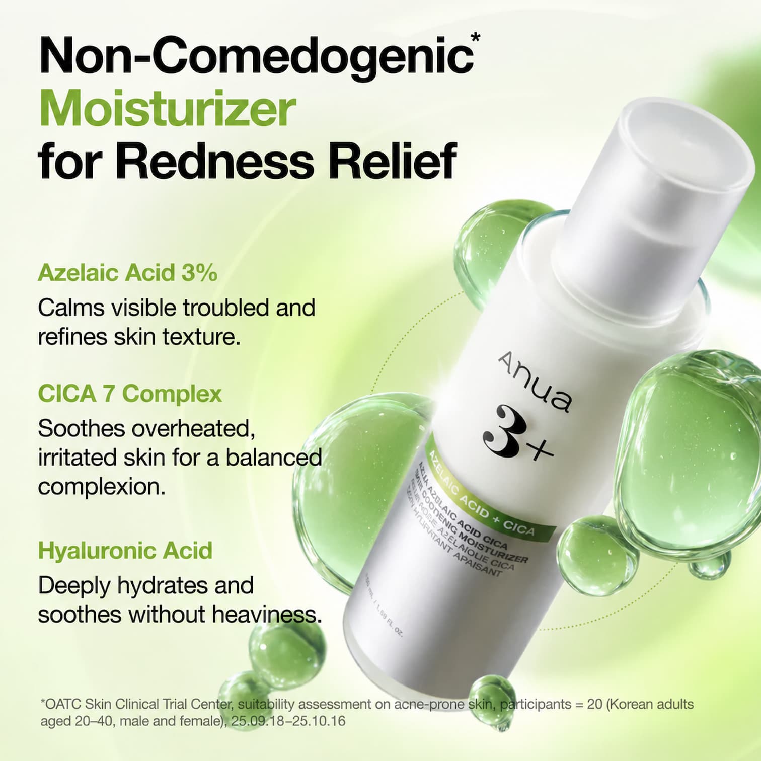 ANUA Azelaic Acid 3 Cica Skin Soothing Moisturizer 100ml - BelluBeauty