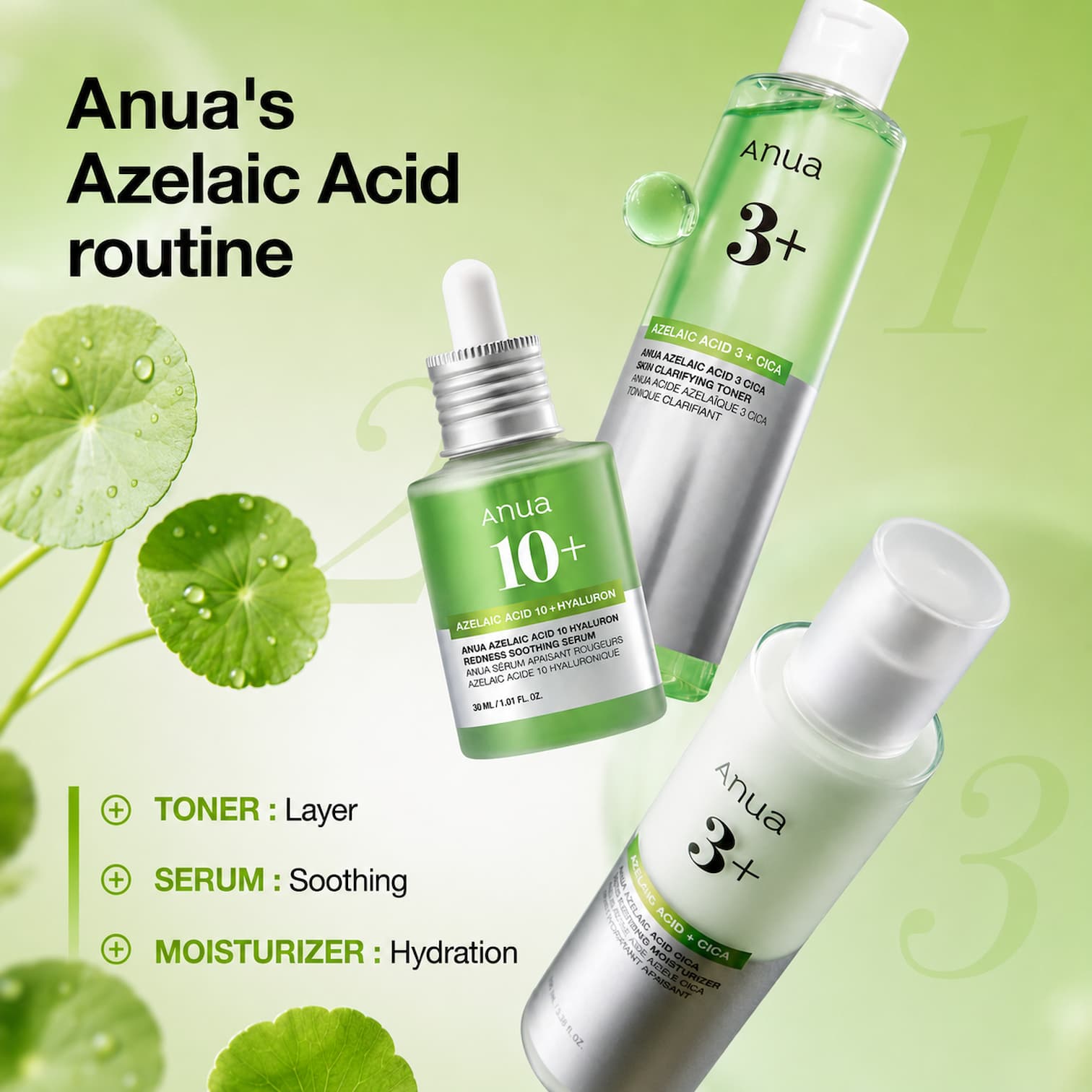 ANUA Azelaic Acid 3 Cica Skin Soothing Moisturizer 100ml - BelluBeauty