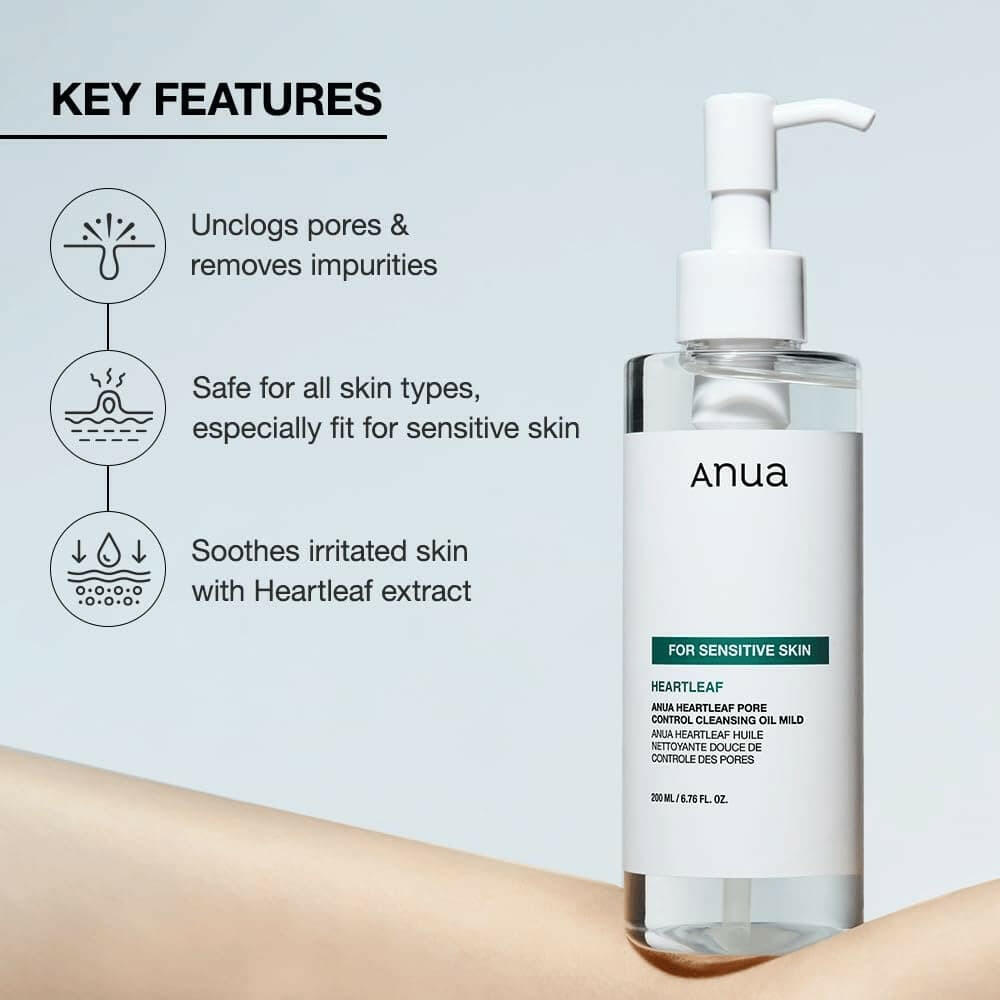 ANUA Heartleaf Pore Control Cleansing Oil 200ml - bellubeauty