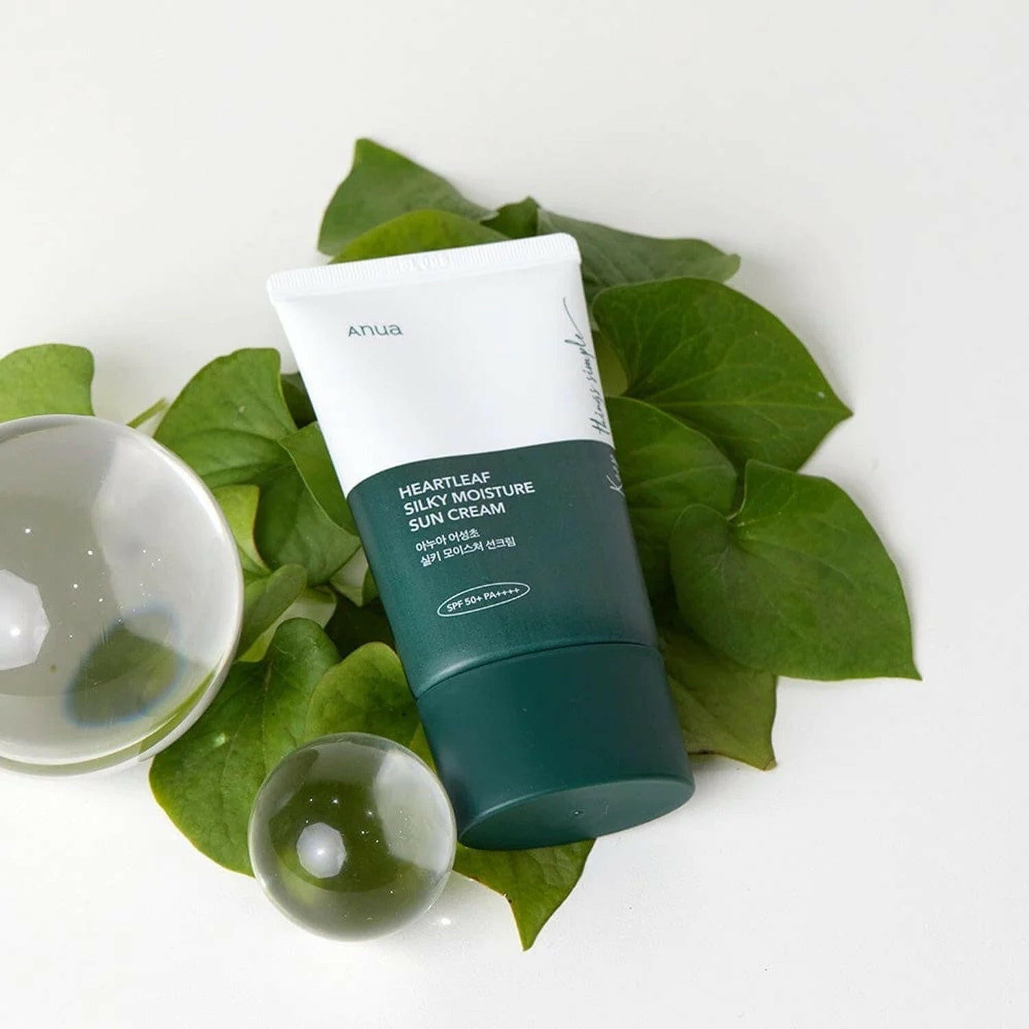 ANUA Heartleaf Silky Moisture Sun Cream 50ml SPF50+ - bellubeauty
