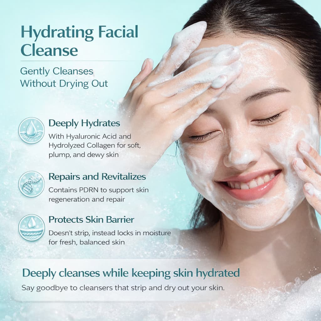 ANUA PDRN Hyaluronic Acid Moisturizing Cleansing Foam 150ml - BelluBeauty