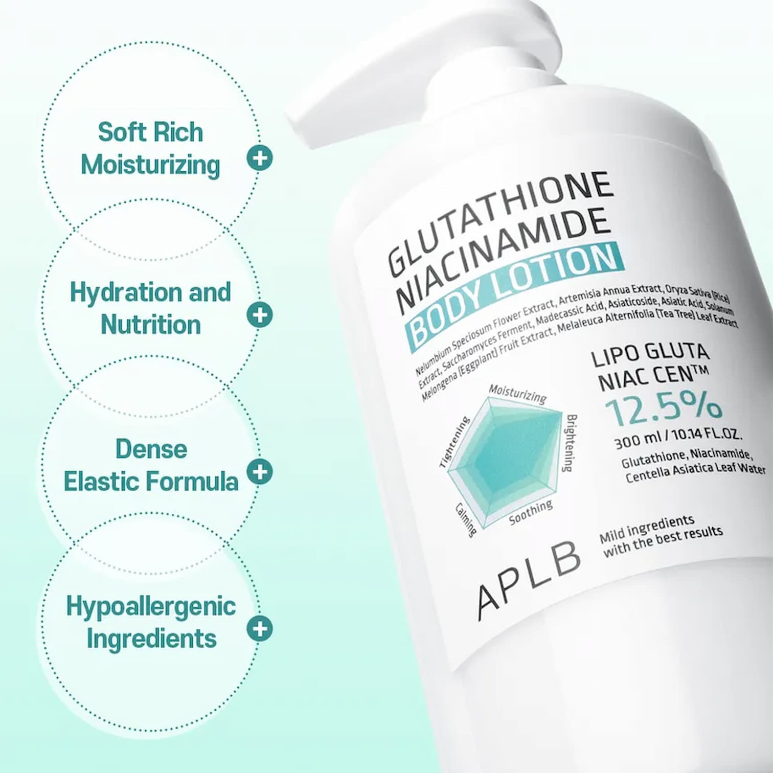 APLB Glutathione Niacinamide Body Lotion 300ml - BelluBeauty