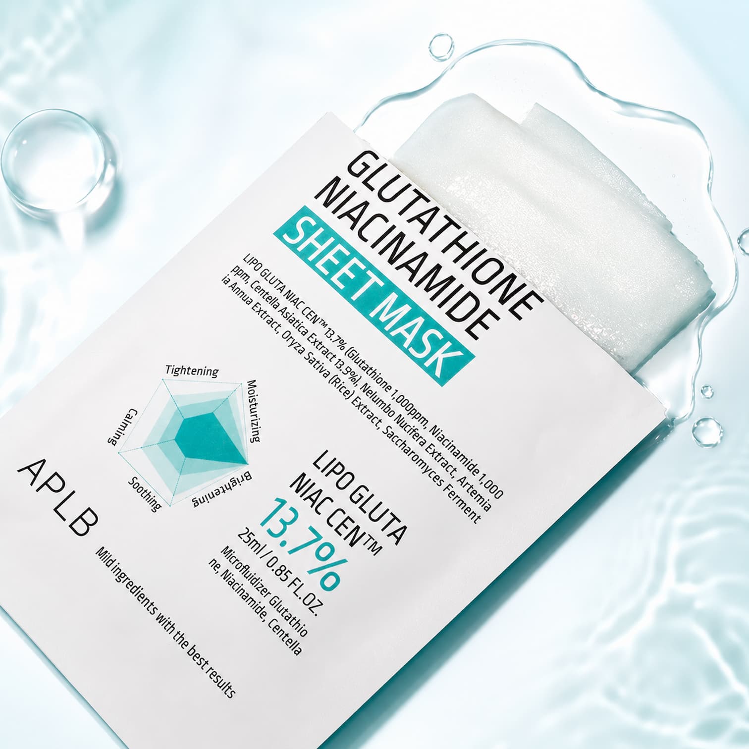 APLB Glutathione Niacinamide Sheet Mask 25ml - BelluBeauty