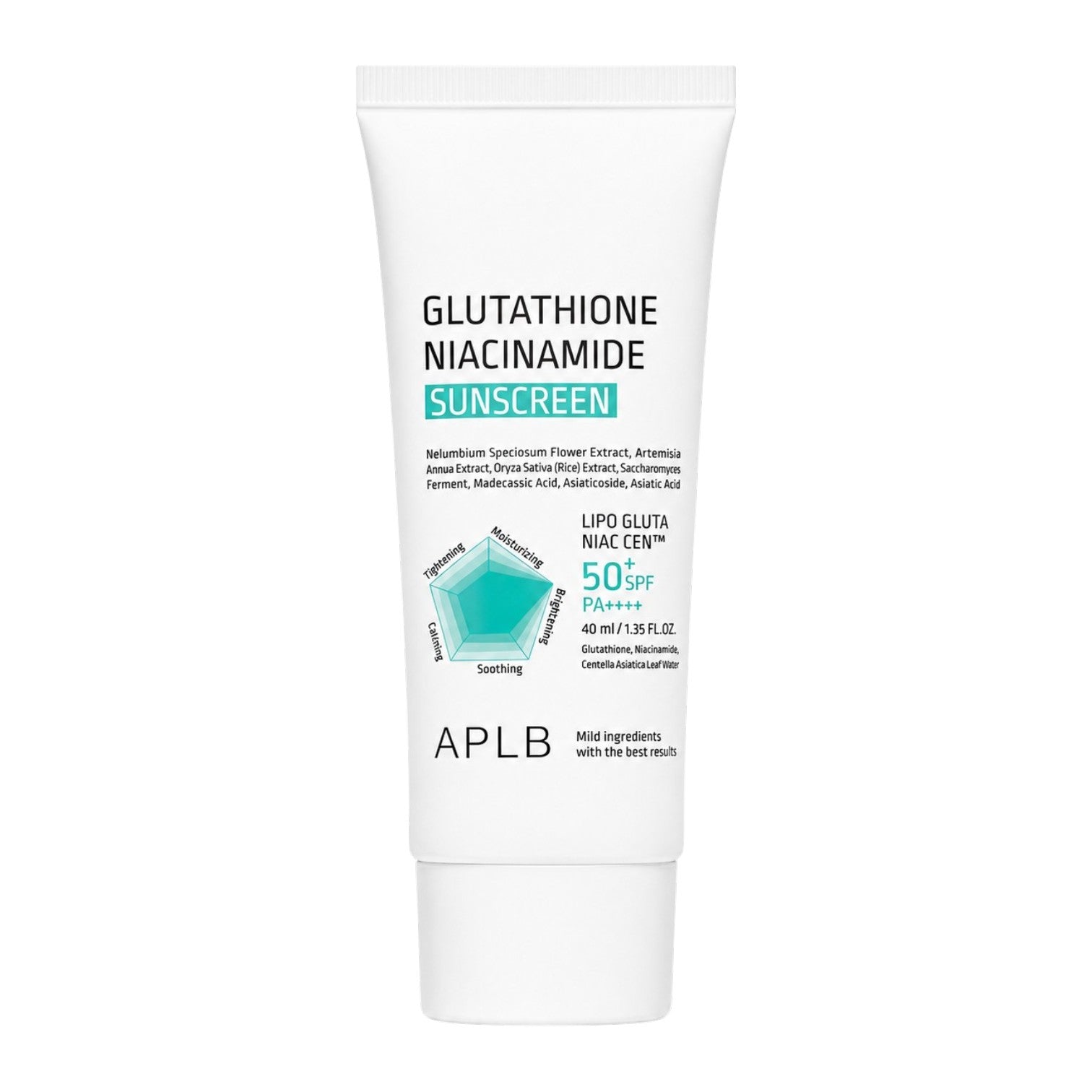 APLB Glutathione Niacinamide Sunscreen 40ml SPF50 - BelluBeauty