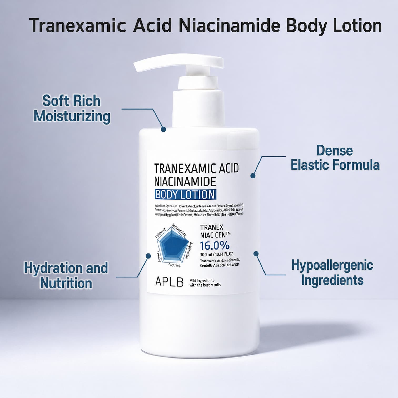 APLB Tranexamic Acid Niacinamide Body Lotion 300ml - BelluBeauty