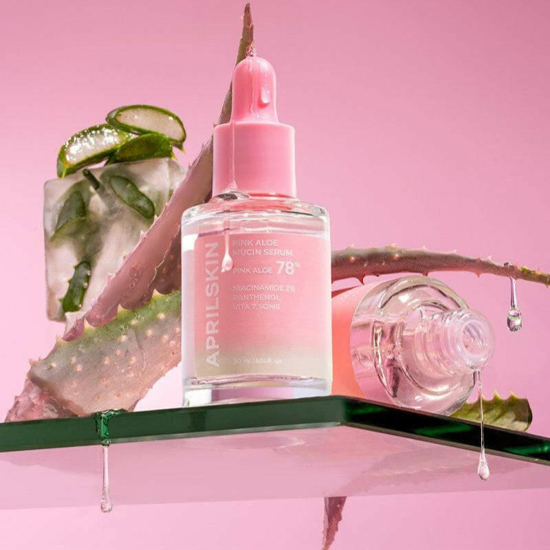 APRILSKIN Pink Aloe Mucin Serum 30ml - bellubeauty