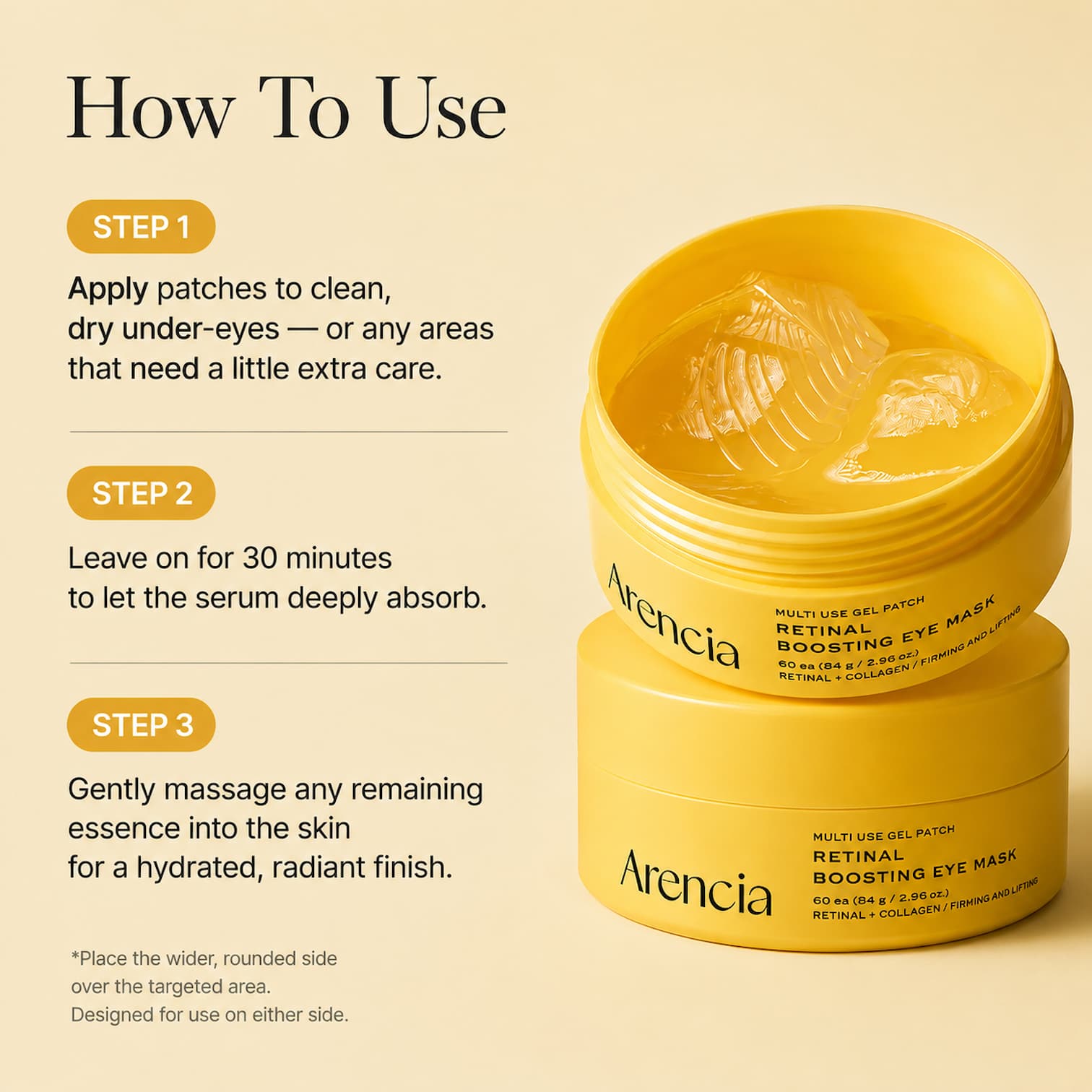 ARENCIA Retinal Boosting Eye Mask 60pcs - BelluBeauty