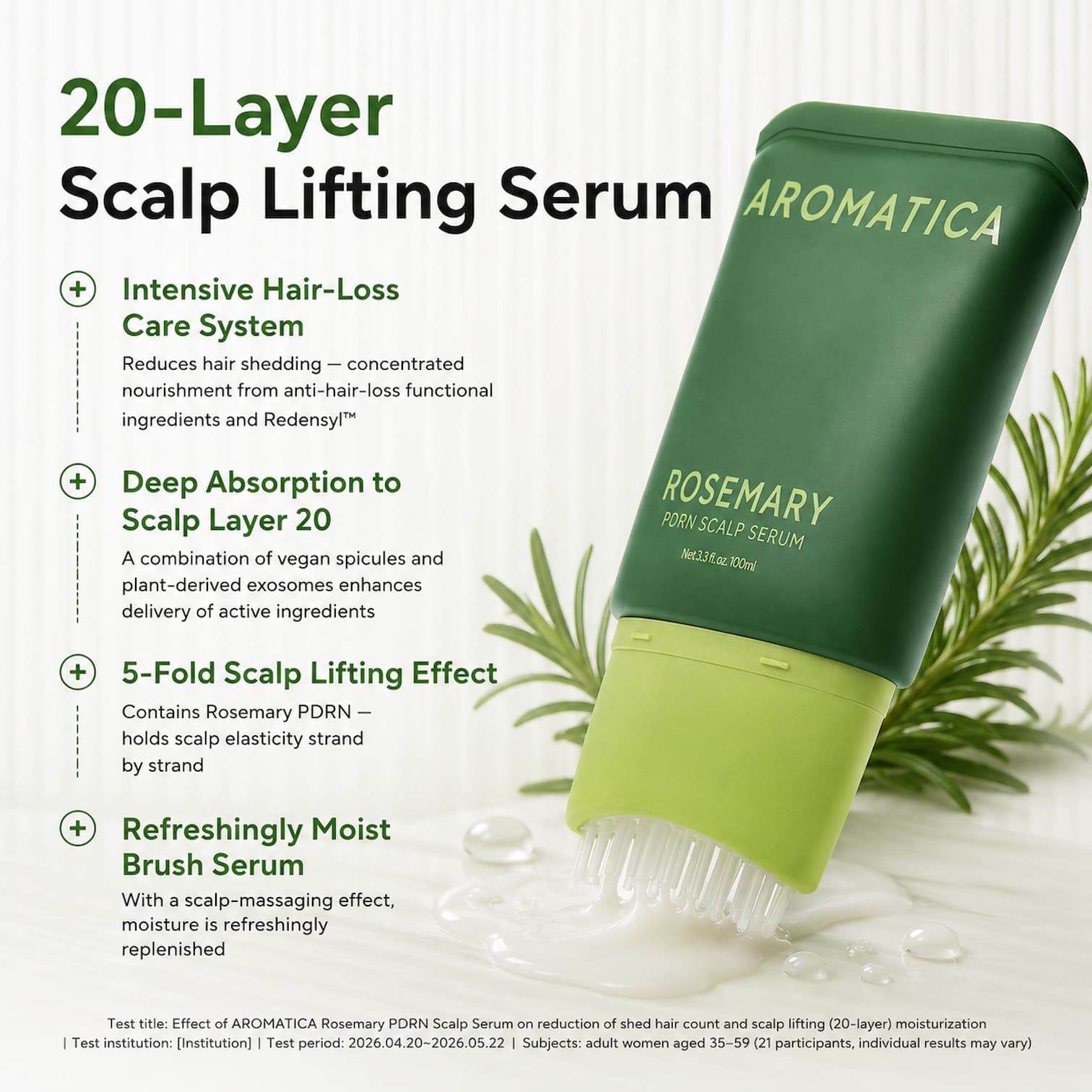 AROMATICA Rosemary PDRN Scalp Serum 100ml - BelluBeauty