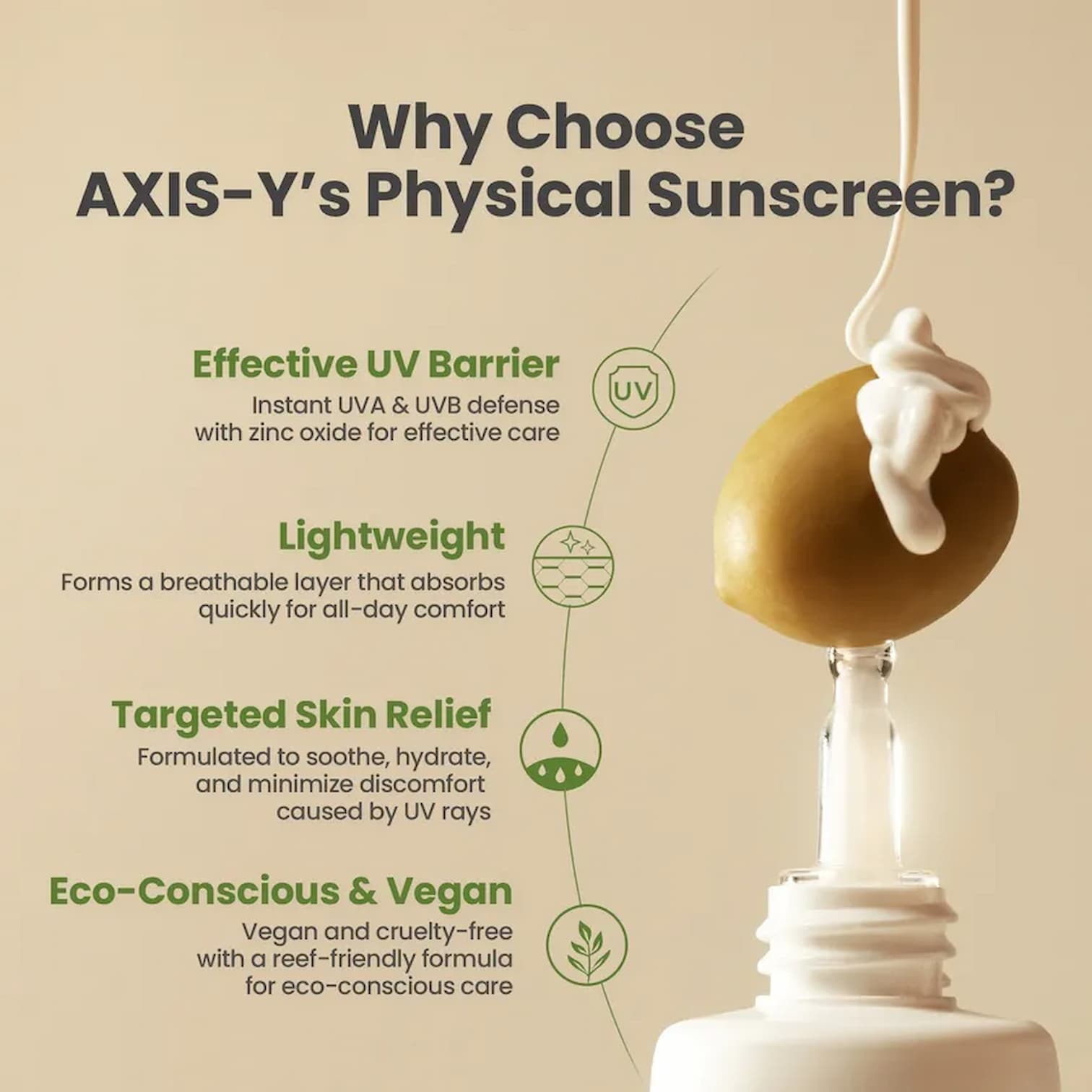 AXIS-Y Complete No-Stress Physical Sunscreen 50ml SPF50+ - BelluBeauty