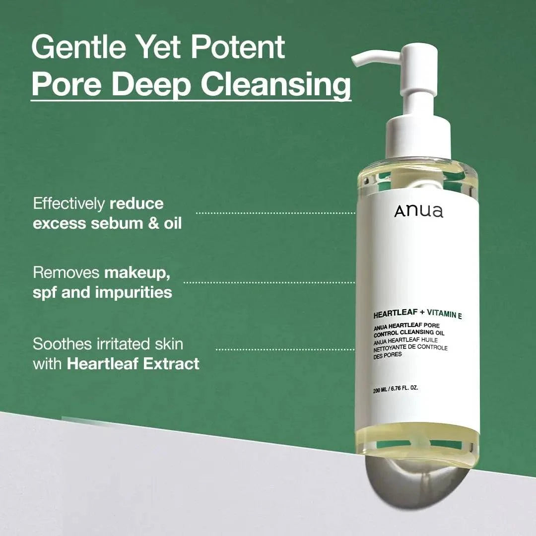 ANUA Heartleaf Pore Control Cleansing Oil 200ml - BelluBeauty
