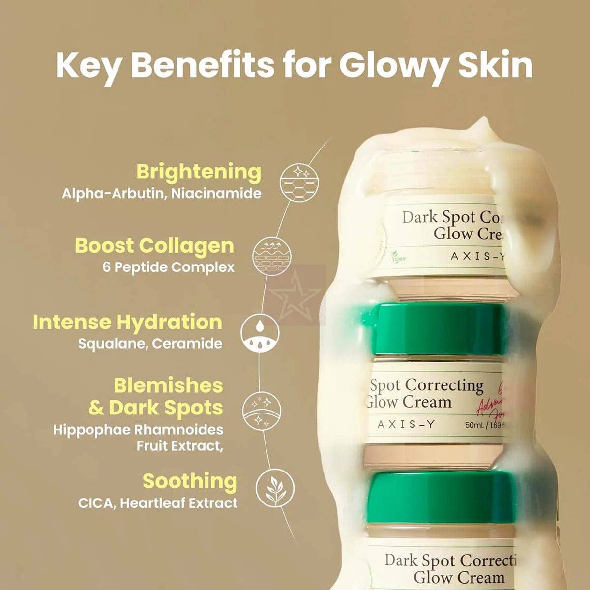 AXIS-Y Dark Spot Correcting Glow Cream 50ml - BelluBeauty
