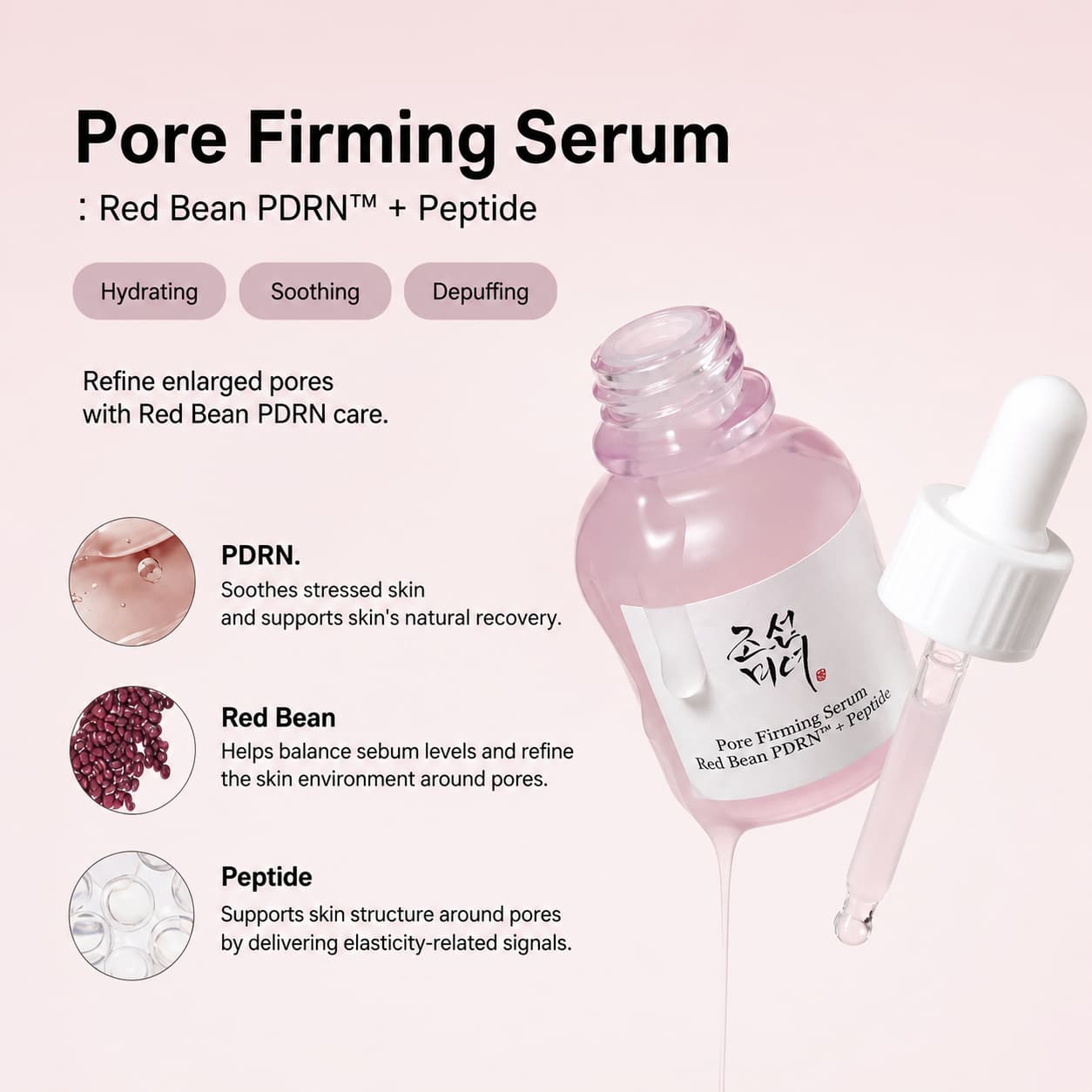 BEAUTY OF JOSEON Pore Firming Serum Red Bean PDRN + Peptide 30ml - BelluBeauty