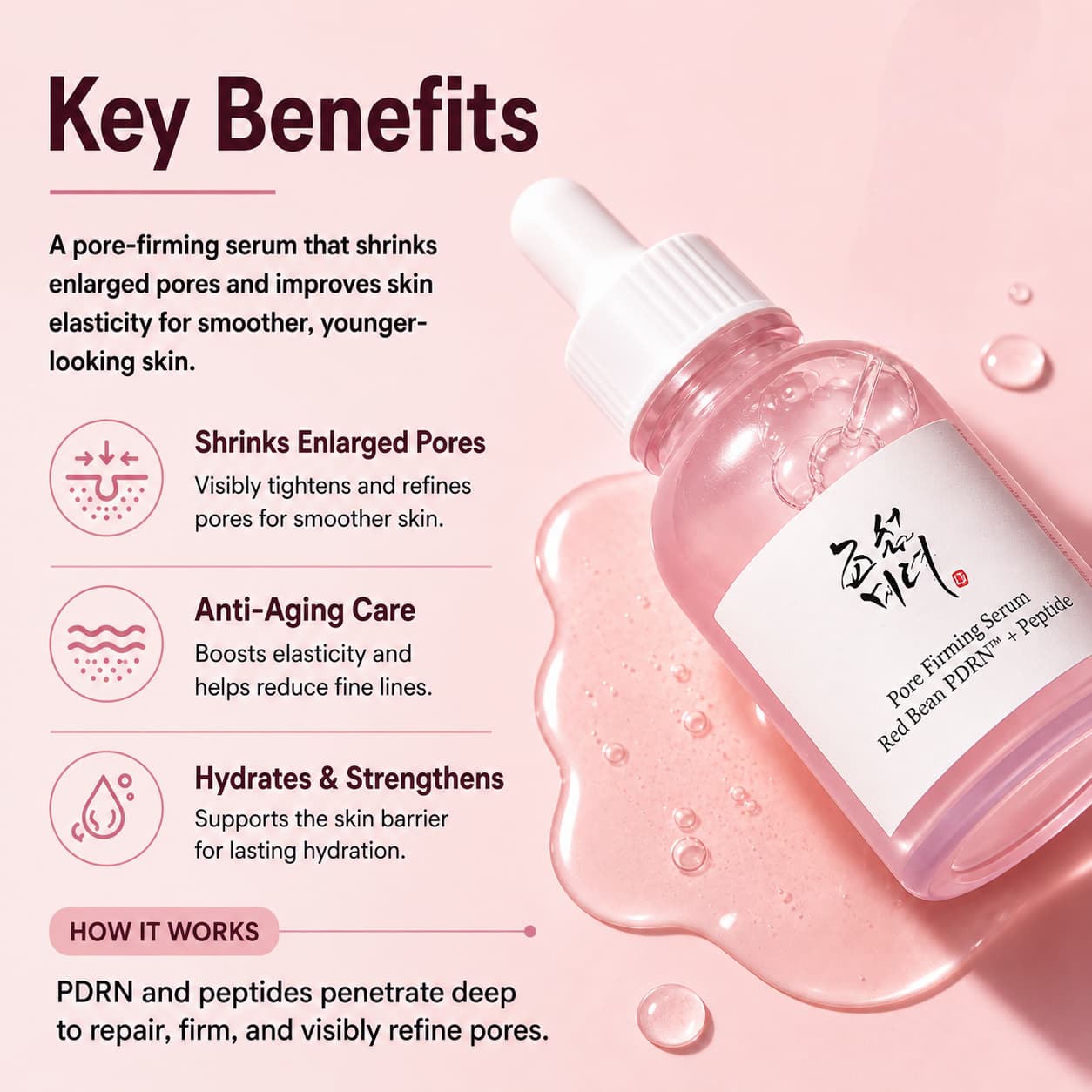 BEAUTY OF JOSEON Pore Firming Serum Red Bean PDRN + Peptide 30ml - BelluBeauty