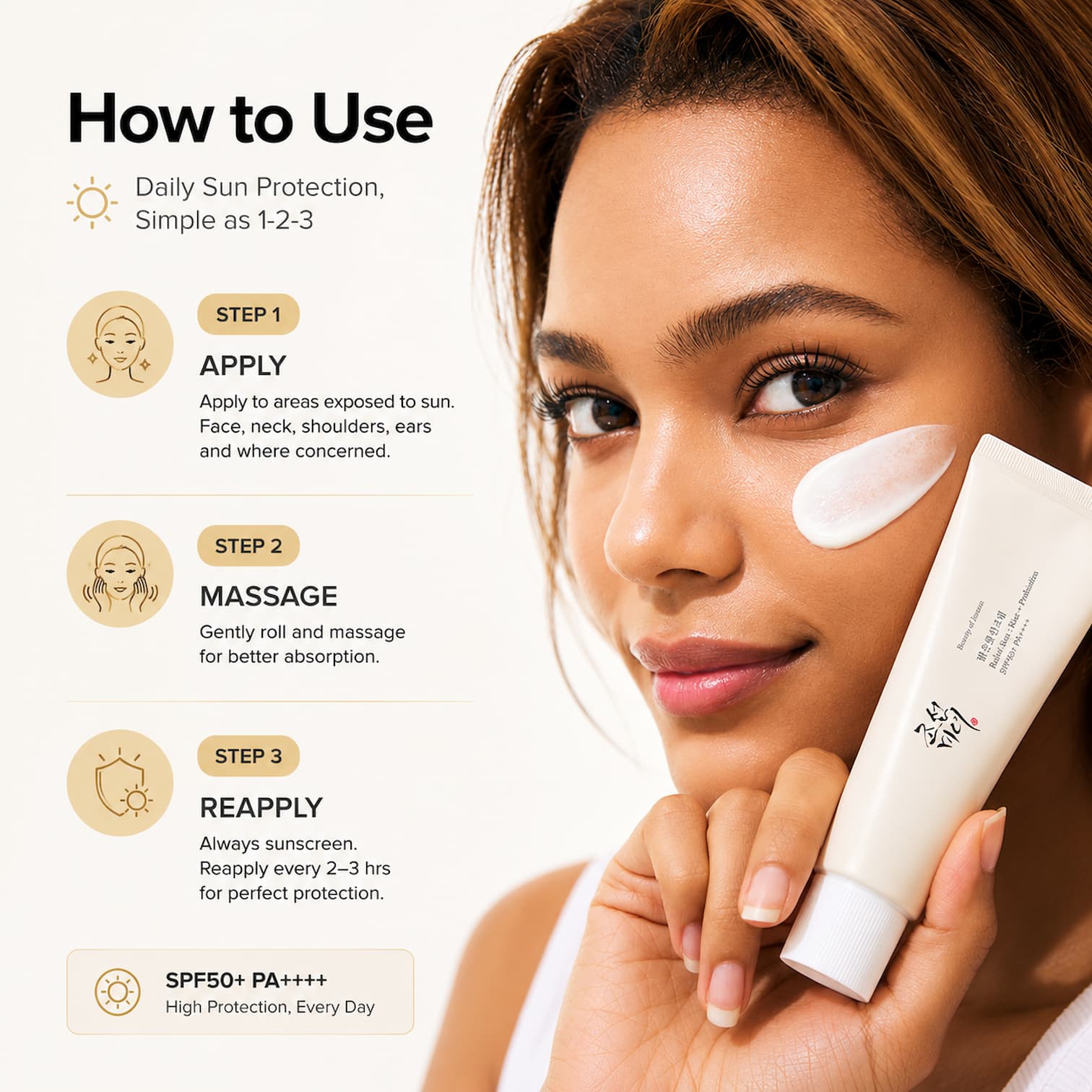 BEAUTY OF JOSEON Relief Sun Rice + Probiotics 50ml SPF50 - BelluBeauty
