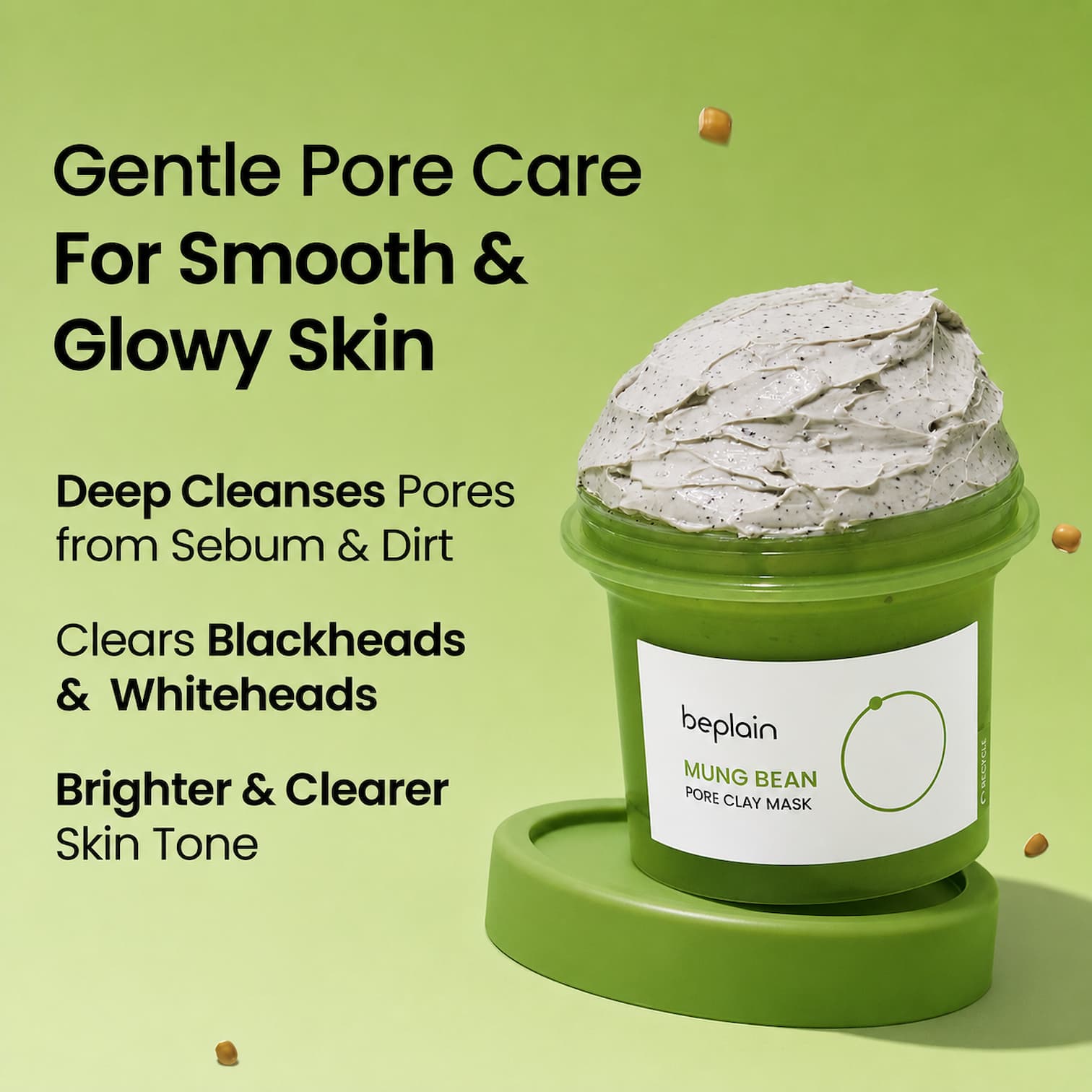 BEPLAIN Mung Bean Pore Clay Mask 120ml - BelluBeauty