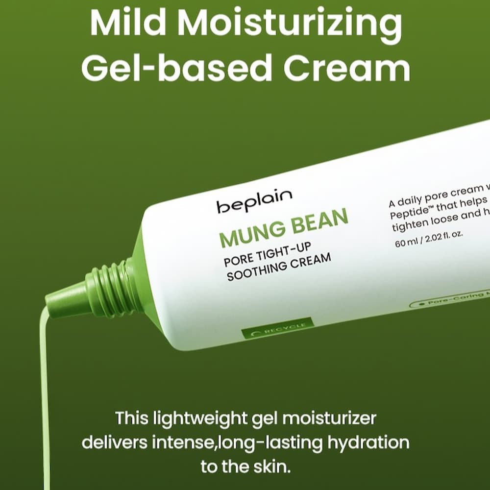 BEPLAIN Mung Bean Pore Tight-Up Soothing Cream 60ml - BelluBeauty
