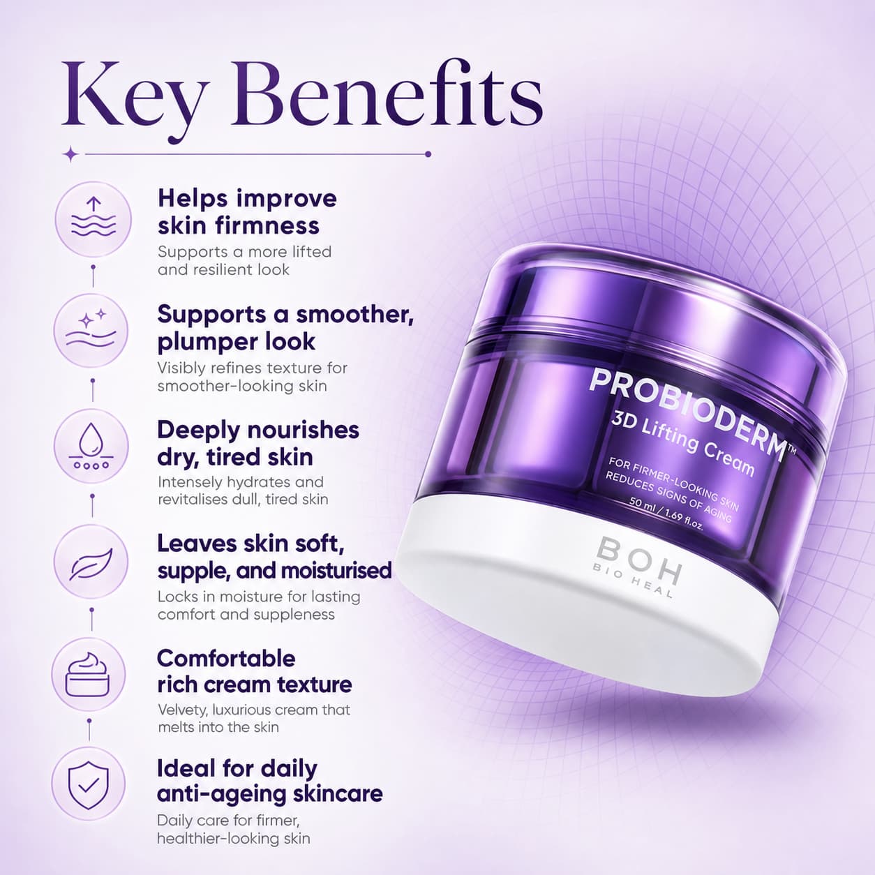 BIOHEAL BOH Probioderm 3D Lifting Cream 50ml - BelluBeauty