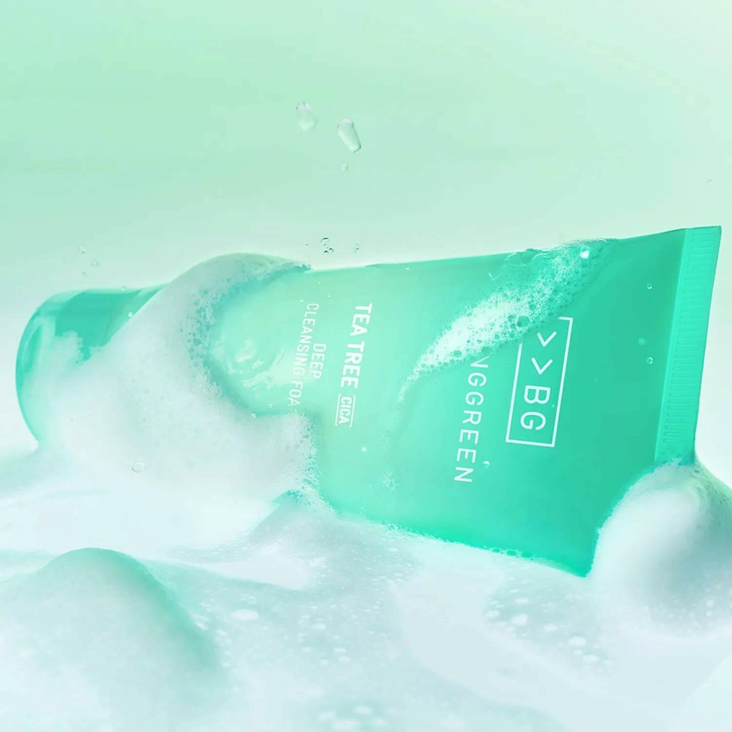 BRINGGREEN Tea Trica Cica Deep Cleansing Foam 120ml - bellubeauty