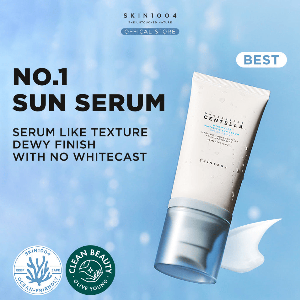 SKIN1004 Madagascar Centella Hyalu-Cica Water-Fit Sun Serum 50ml SPF50+ - BelluBeauty