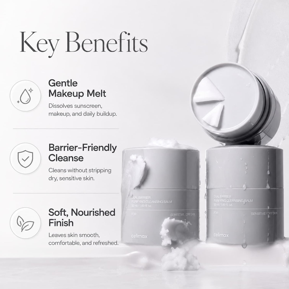 CELIMAX Dual Barrier Purifying Cleansing Balm 50ml - BelluBeauty