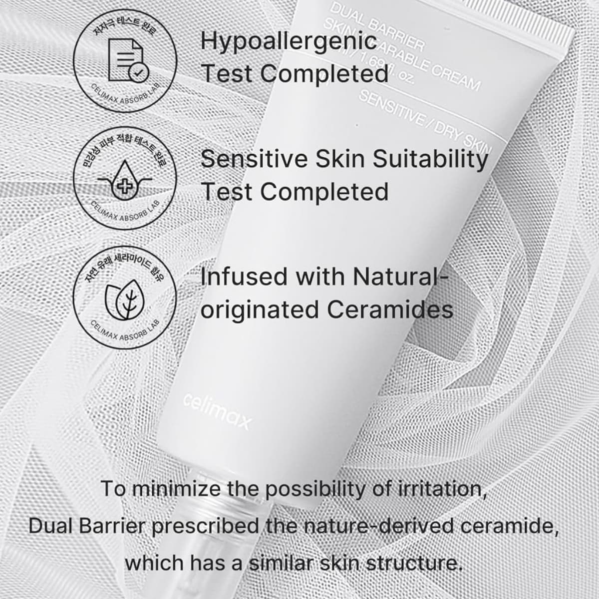 CELIMAX Dual Barrier Skin Wearable Cream 50ml - BelluBeauty