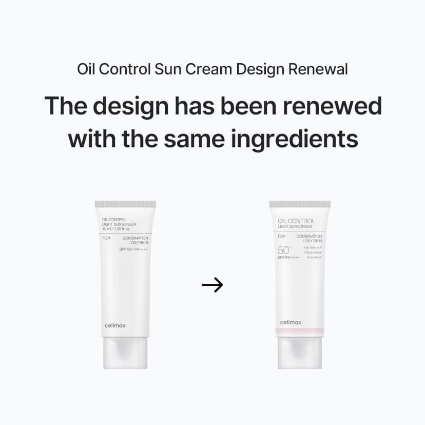 CELIMAX Oil Control Light Sunscreen 40ml SPF50+ - bellubeauty